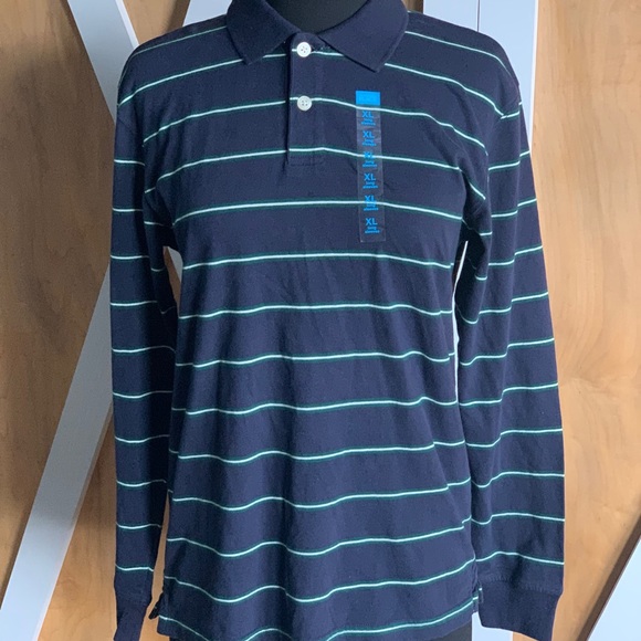 Brand New! Long sleeve Striped Polo Boys XL (14) - Picture 2 of 4
